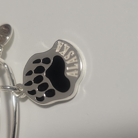 NWT Alex and Ani Silver Alaska Bear Paw Bracelet - Picture 8 of 11